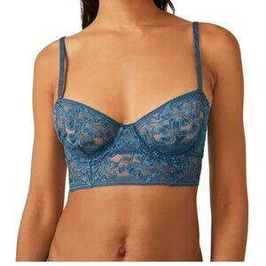 Free People Sorento Demi Lace Longline Bra 34B